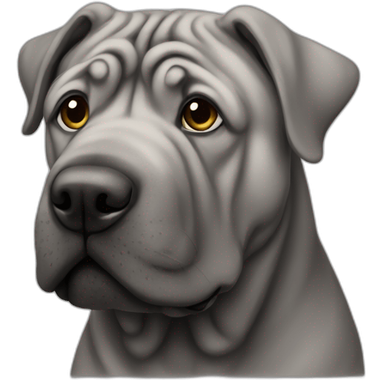 Grey Sharpei emoji