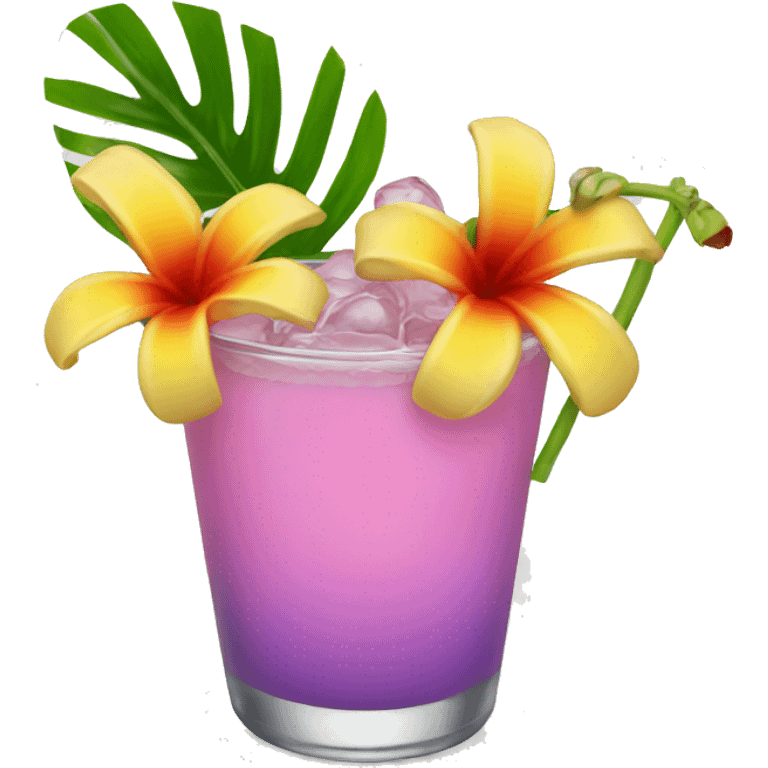 Tropical drink flower emoji