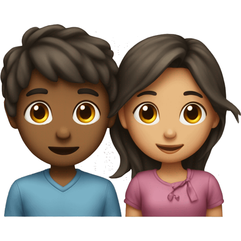 Kissing boy and girl emoji