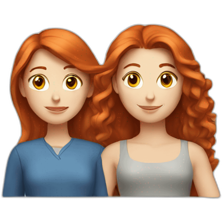 Red-haired girl with a gan emoji