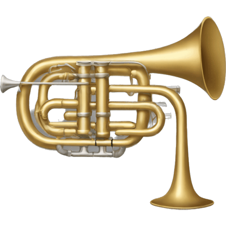 a brass instrument that uses a sliding tube to change the pitch of the notes it play emoji