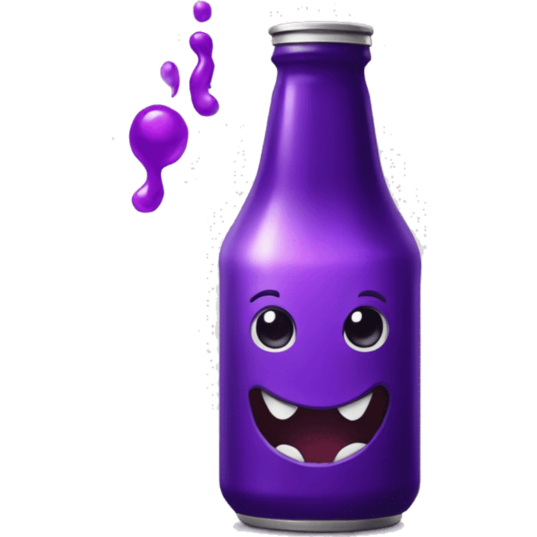 Une canette de monster noire et violette emoji