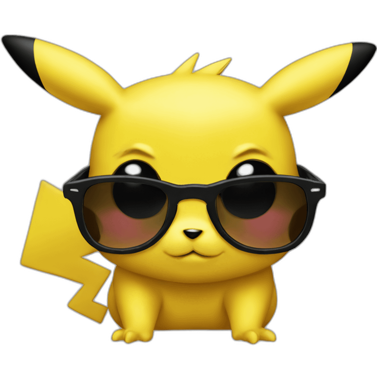 Pikachu with thug Life sunglasses  emoji