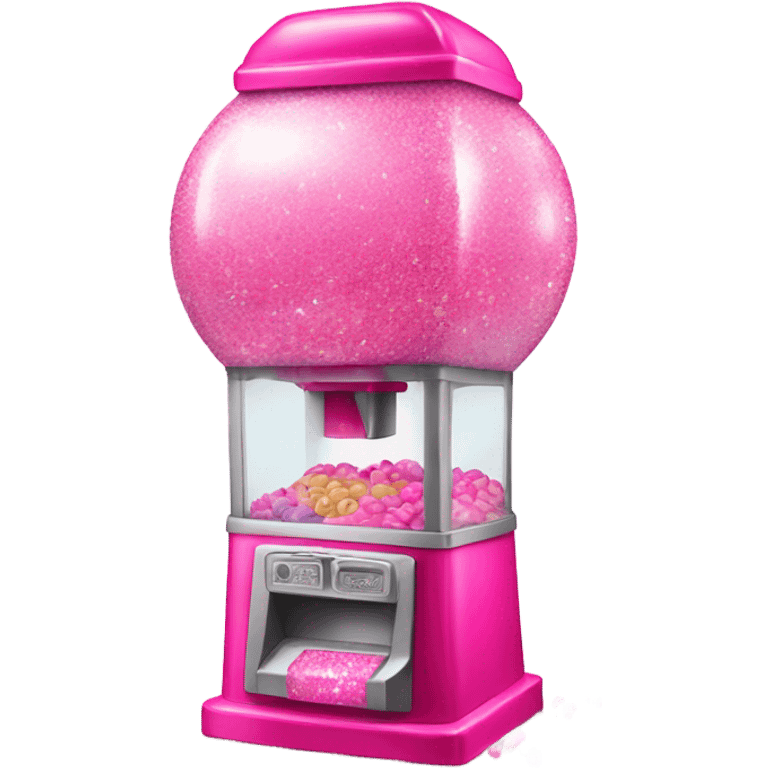 Pink ombre bubblegum machine with glitter  emoji