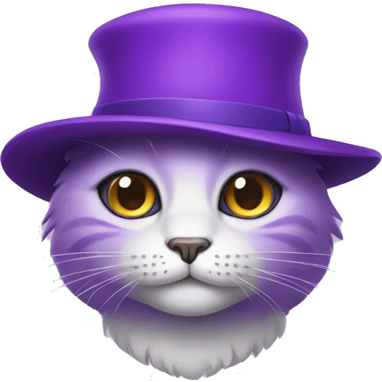 purple cat in hat emoji