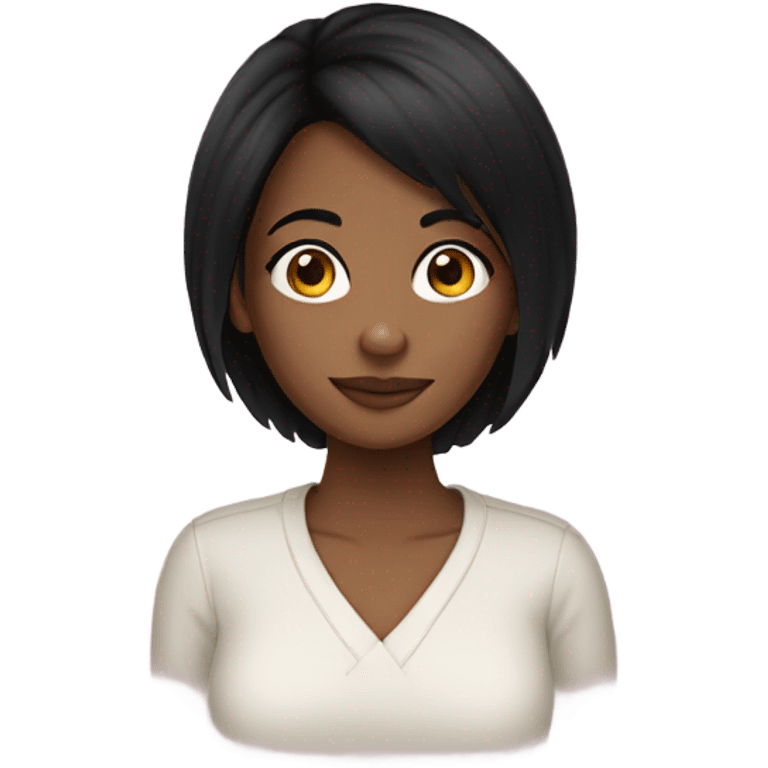 black hair cozy girl  emoji