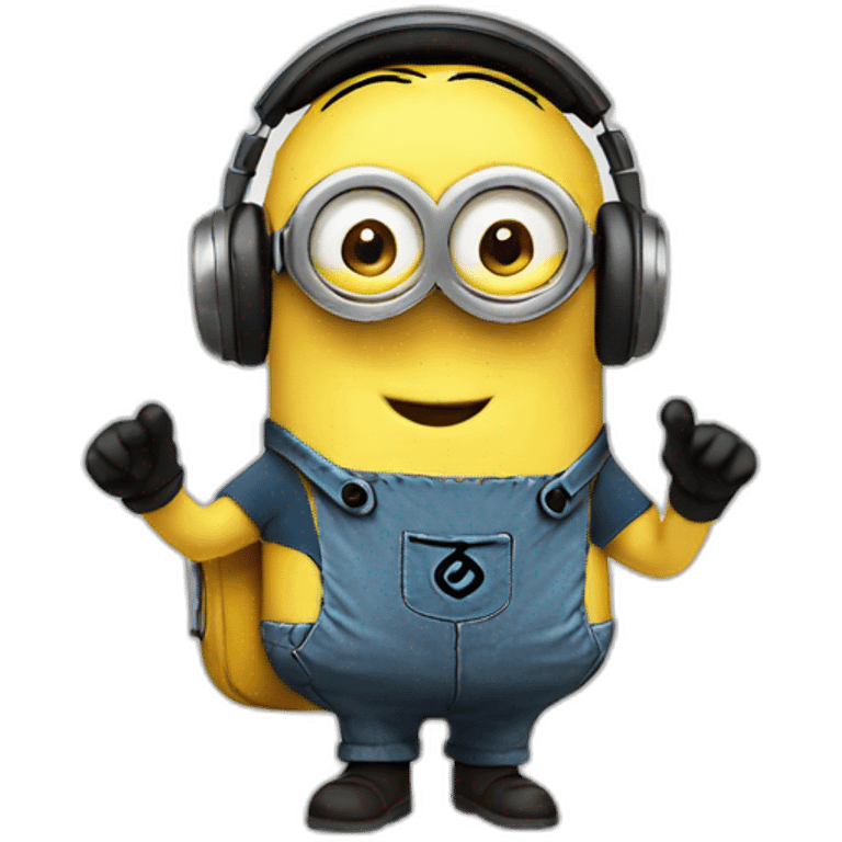 minions with headphones emoji