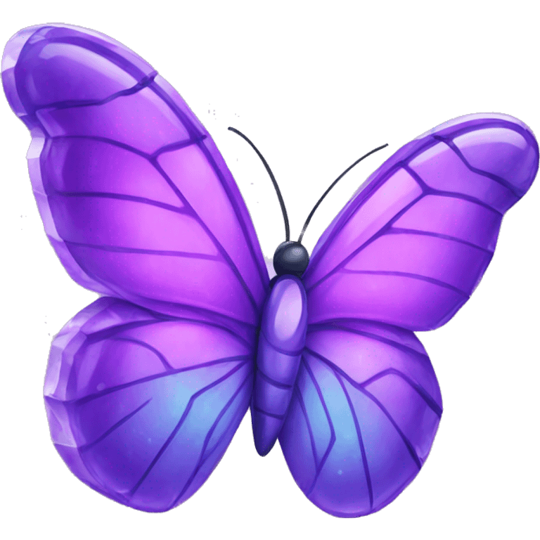 Purple crystal inspired butterfly emoji