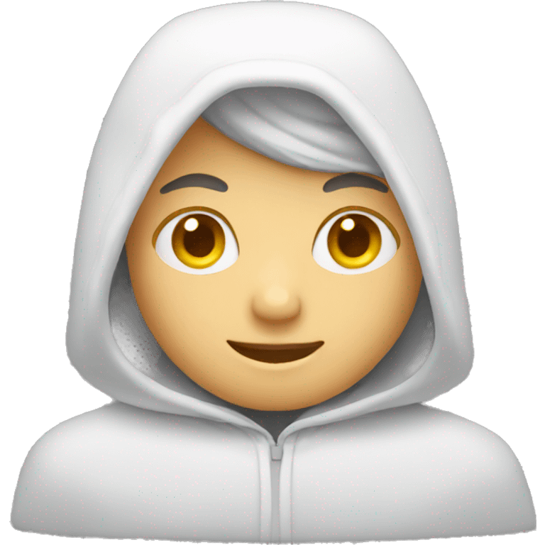 White hooded emoji emoji