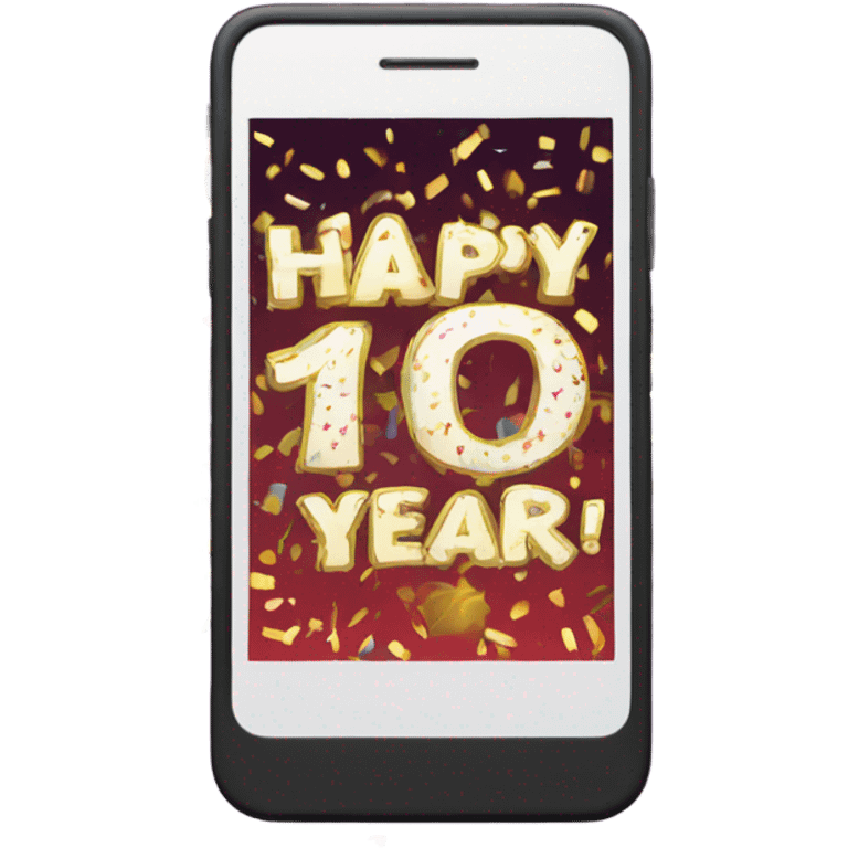 Phone new year message emoji