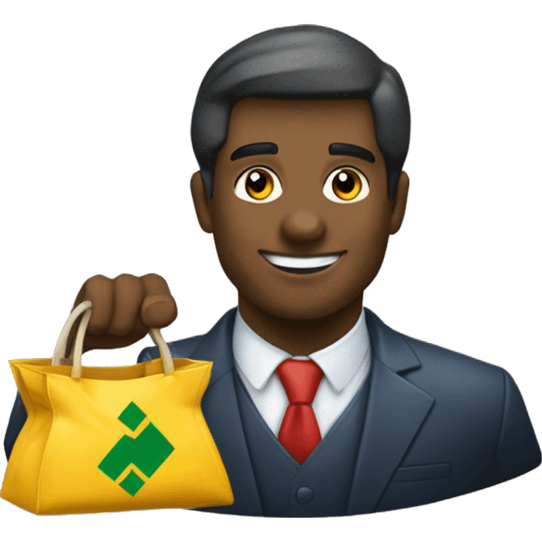 careca preto operando na bolsa de valores do brasil ibovespa emoji