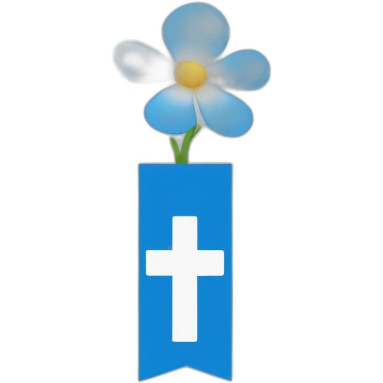 blue flag with 4 lys fower and white cross emoji