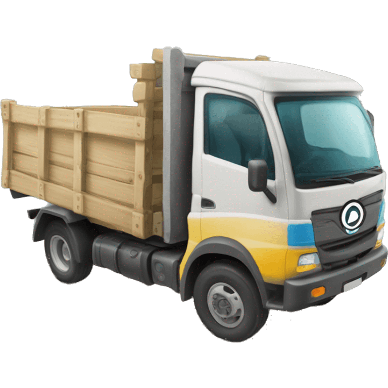 Un camion de sentier qui reverse de la terre  emoji