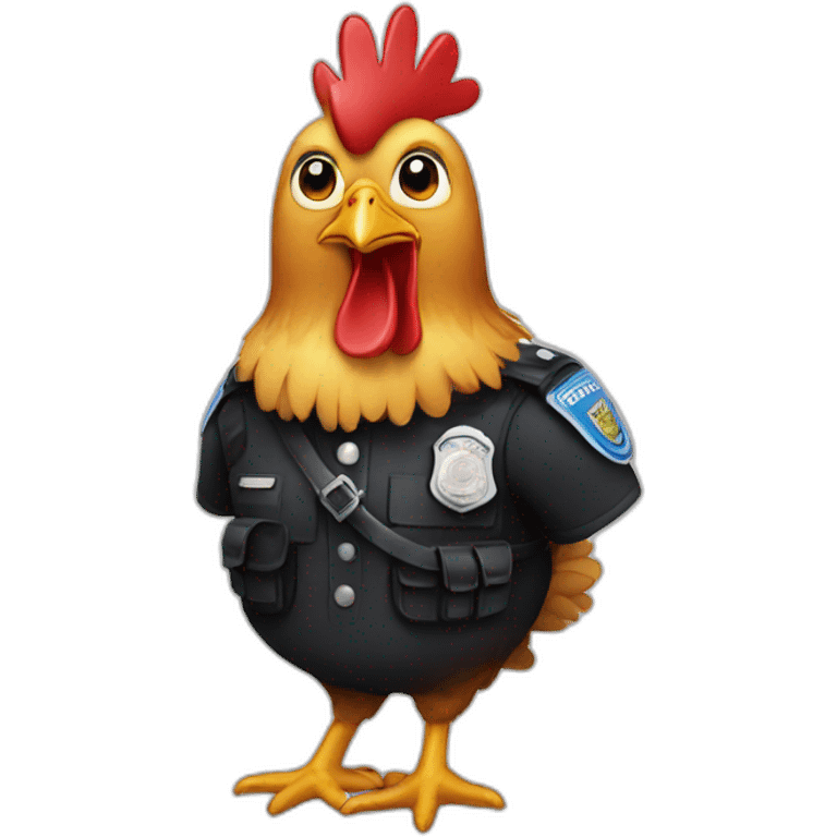 Chicken-police emoji