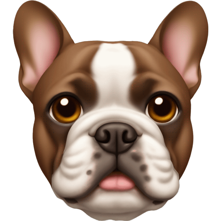 Solid brown French bulldog  emoji