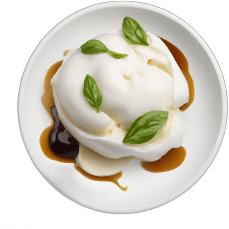 Burrata cheese with balsamic  emoji