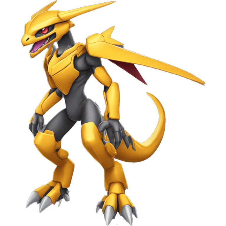  Cool Edgy Godly Futuristic Digimon-Fakemon-Genesect-Raptor-Reptile full body emoji