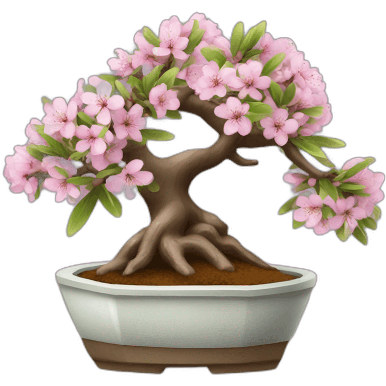 Bonsai blossoming almond tree emoji