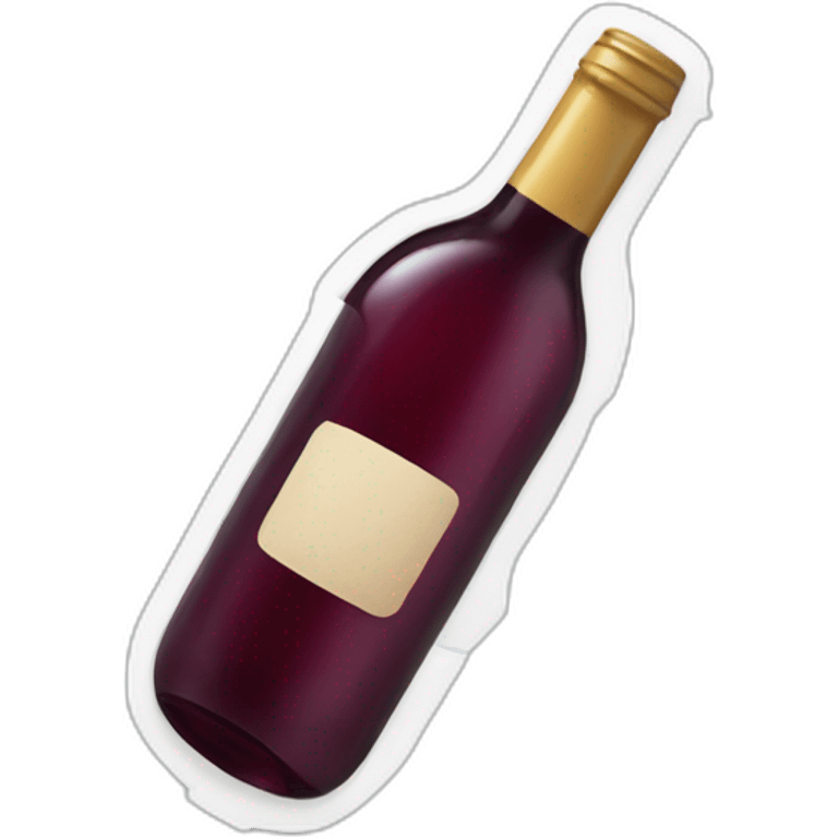 A cutted plastic bottle with wine inside emoji