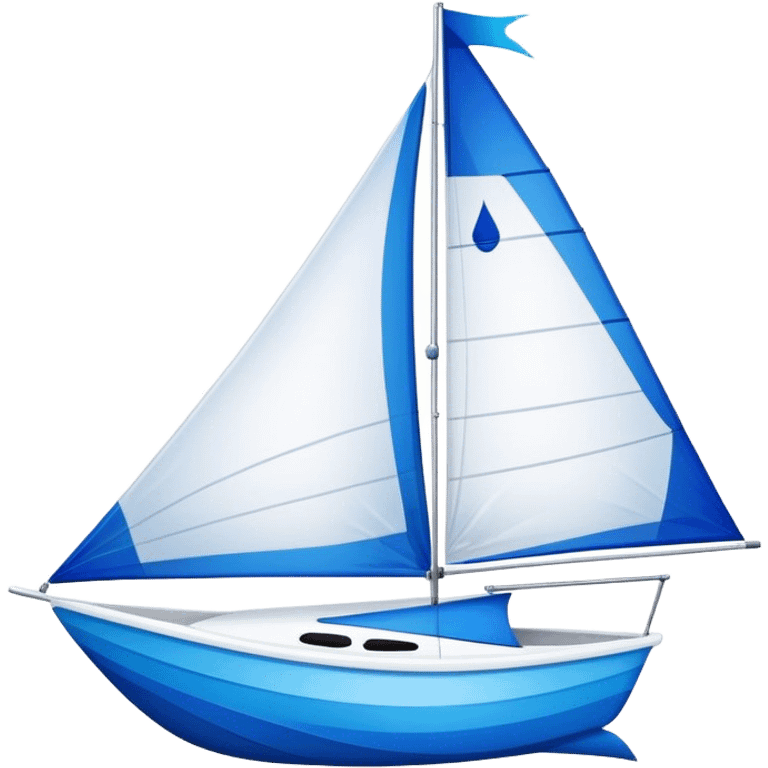 Sailboat - Sunfish (Model Year: 2021) (Iconic colour: Bright sail with blue and white) emoji