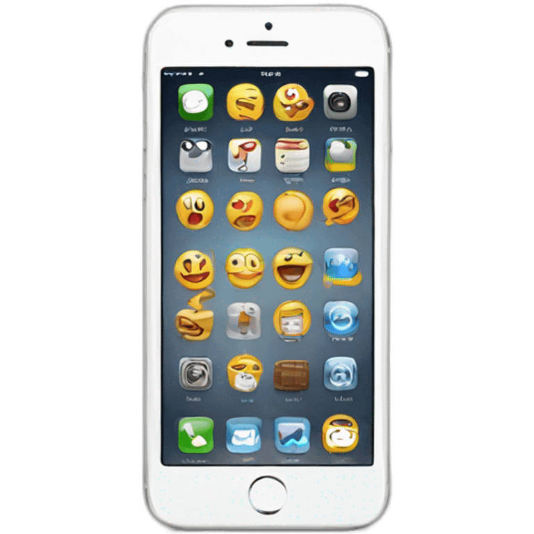 iphone screen with shop app emoji