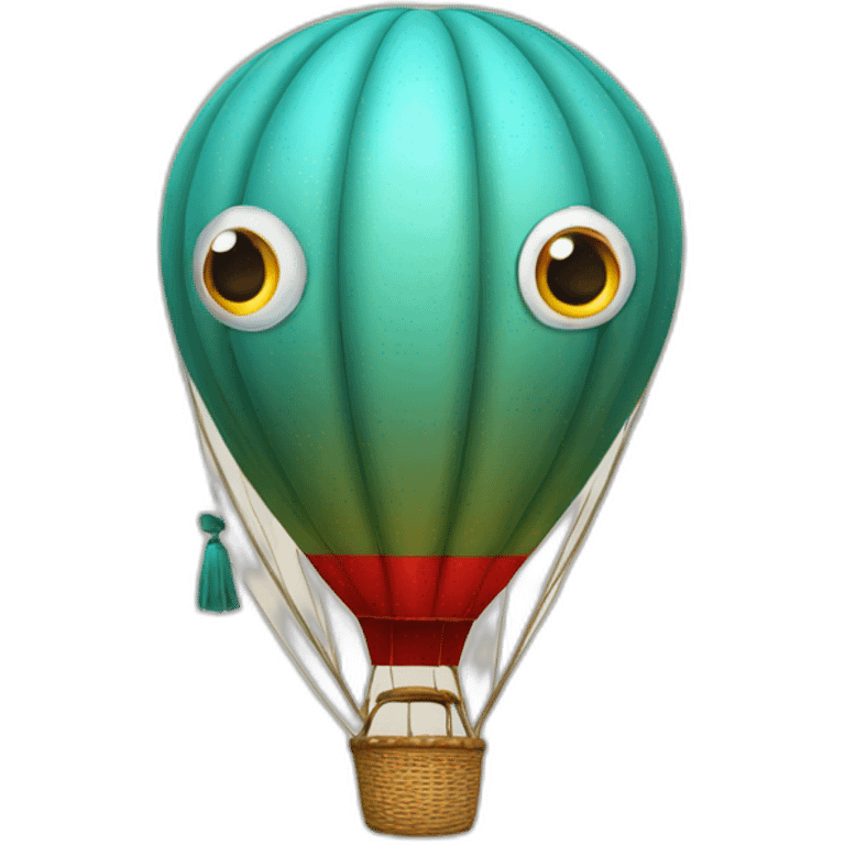 Hot air balloon with an eyeball emoji