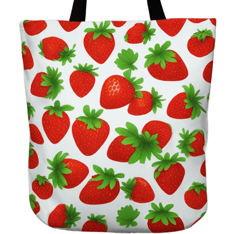 Strawberry tote bag emoji