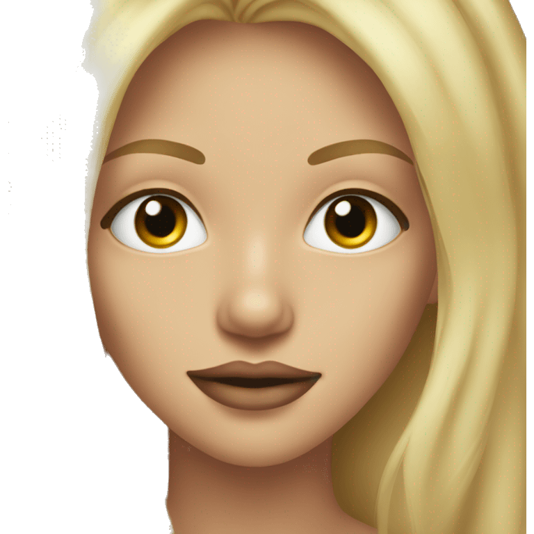 Blonde beauftiful siten eye girl emoji