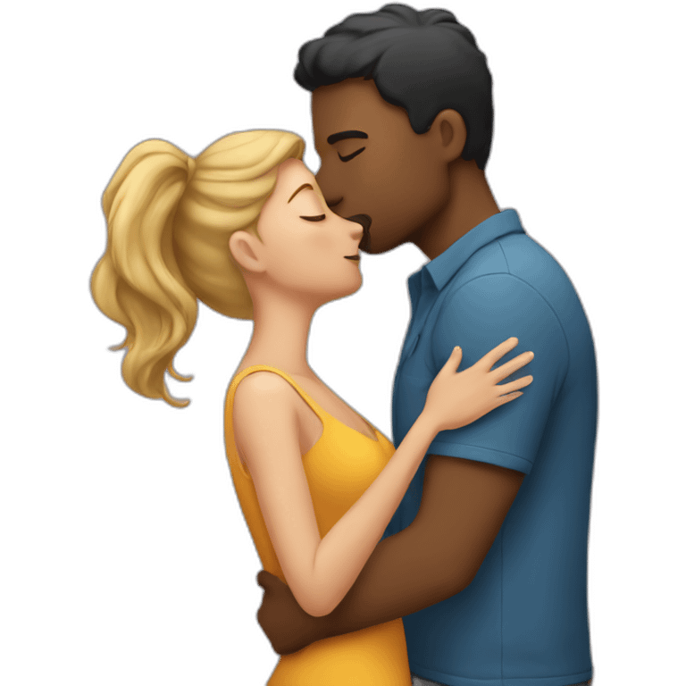 man kiss a women emoji