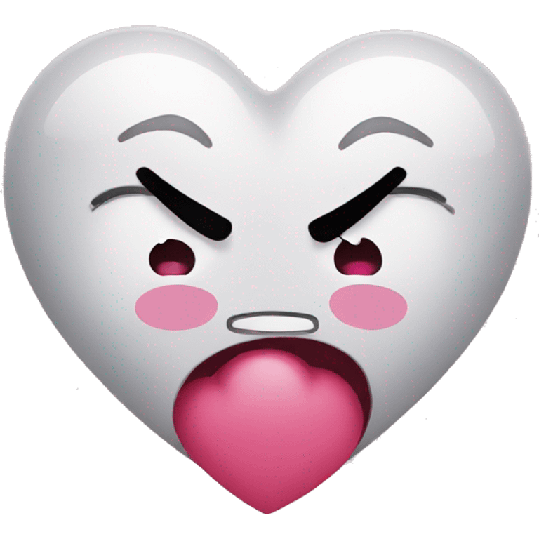 kawaii cute angry heart emoji