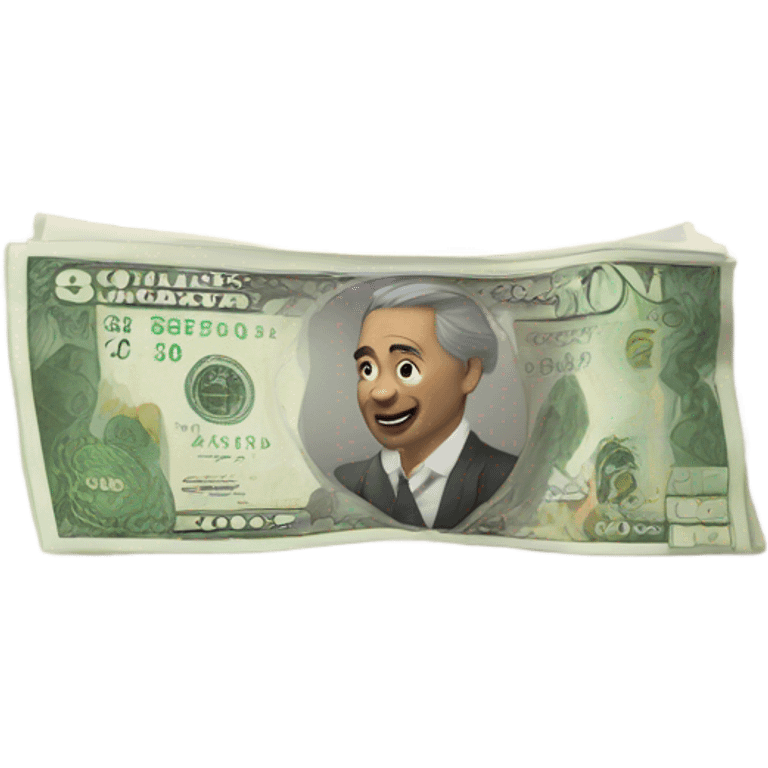 Paca de billete con moño  emoji