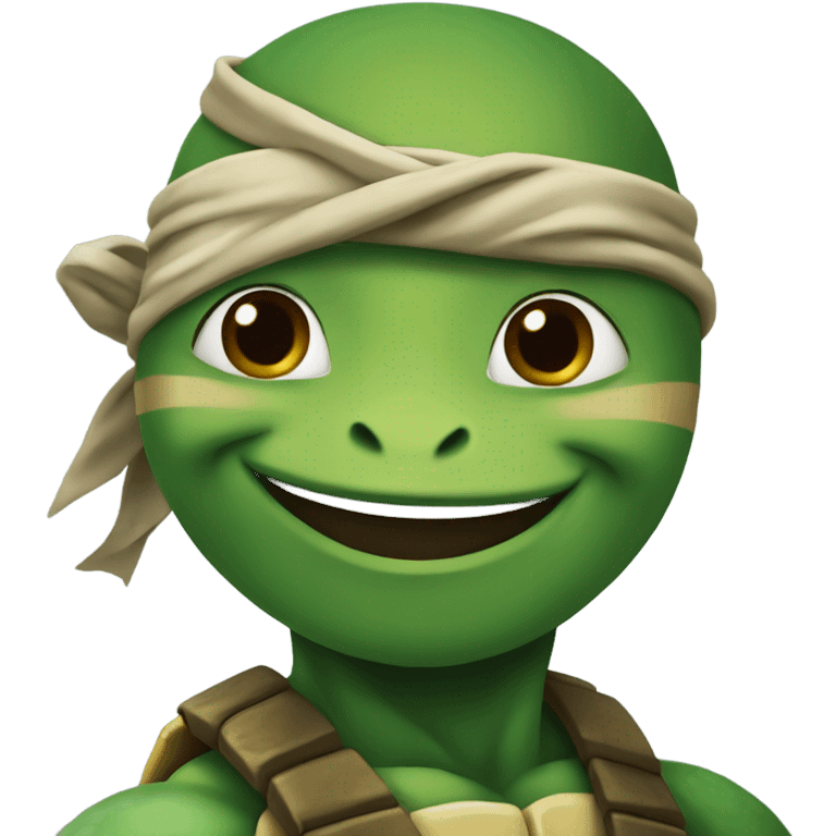 Ninja turtle wink emoji