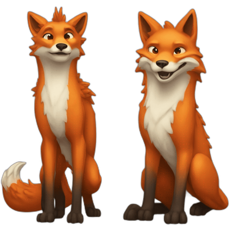 fox and dragon emoji