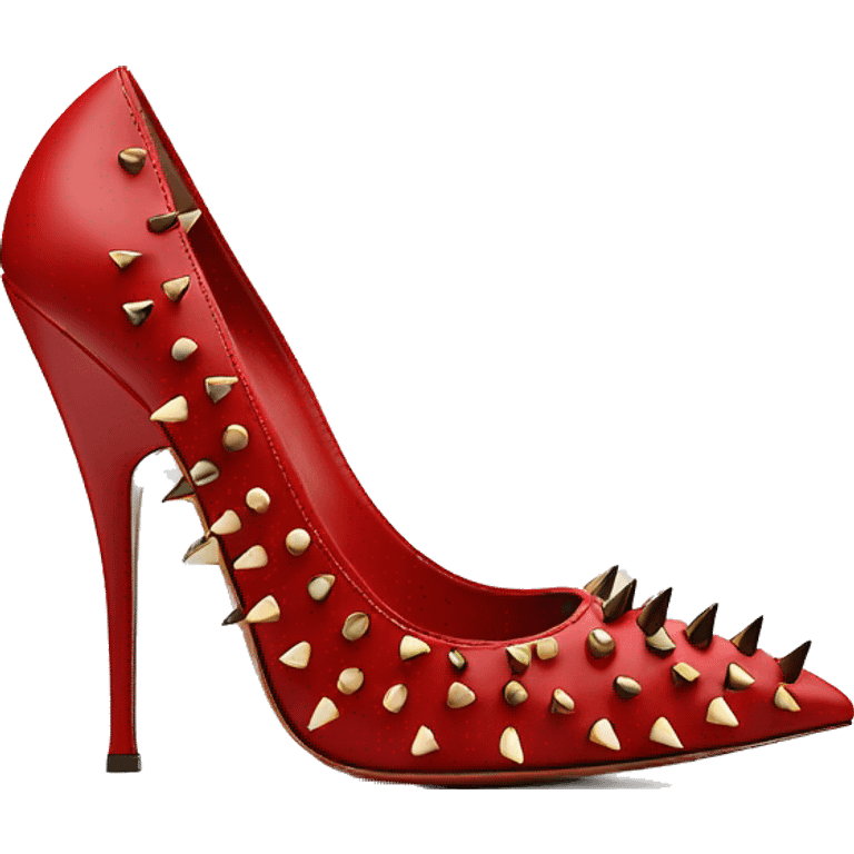 VALENTINO red-go PLATFORM PUMP spikes emoji