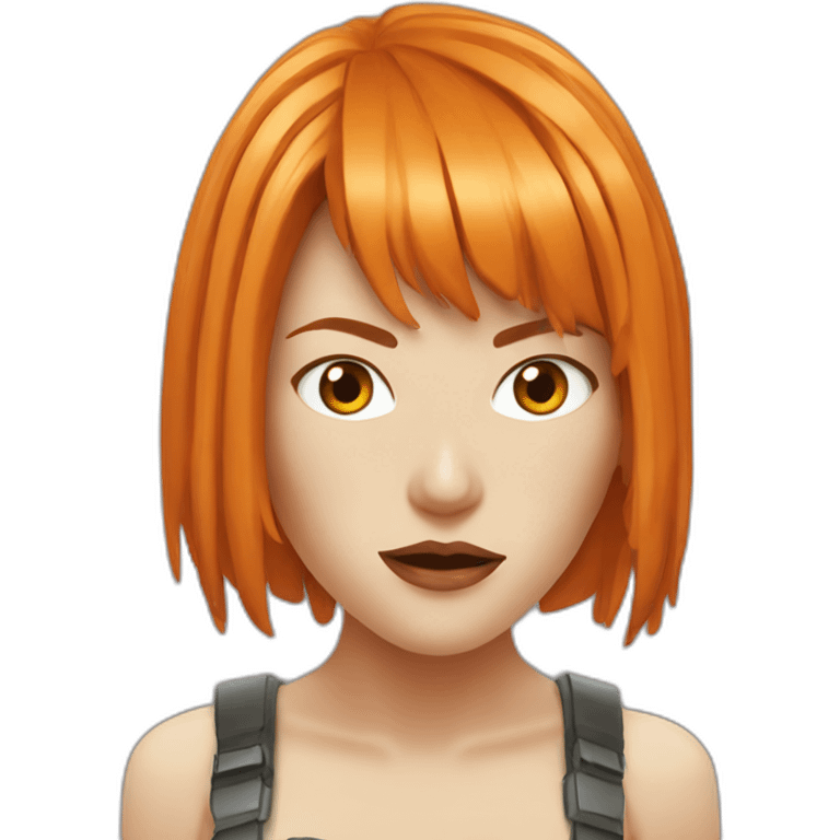 milla jovovich in the fifth element with orange hair emoji