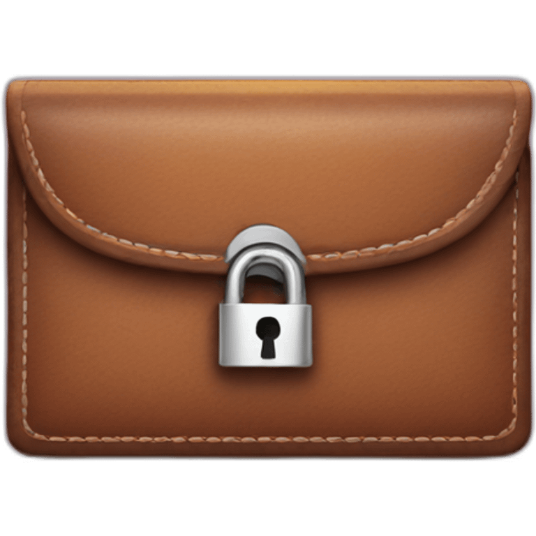 wallet with lock and key emoji