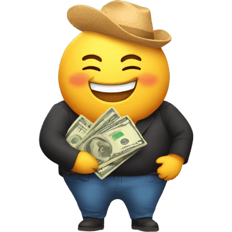 happy fat wallet money emoji