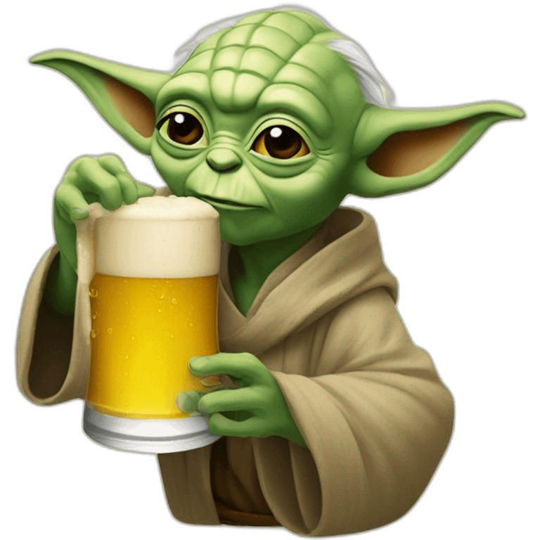 Yoda drink beer emoji