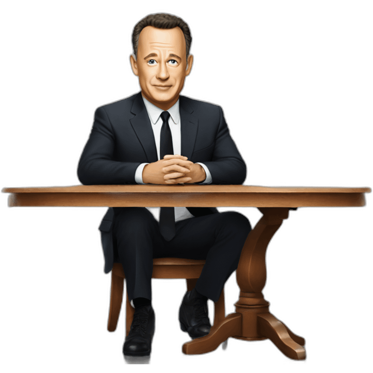 Tom-Hanks-is-sitting-at-the-table emoji