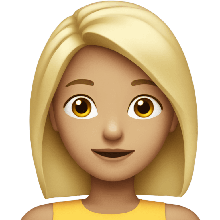 A girl with blond hair  emoji