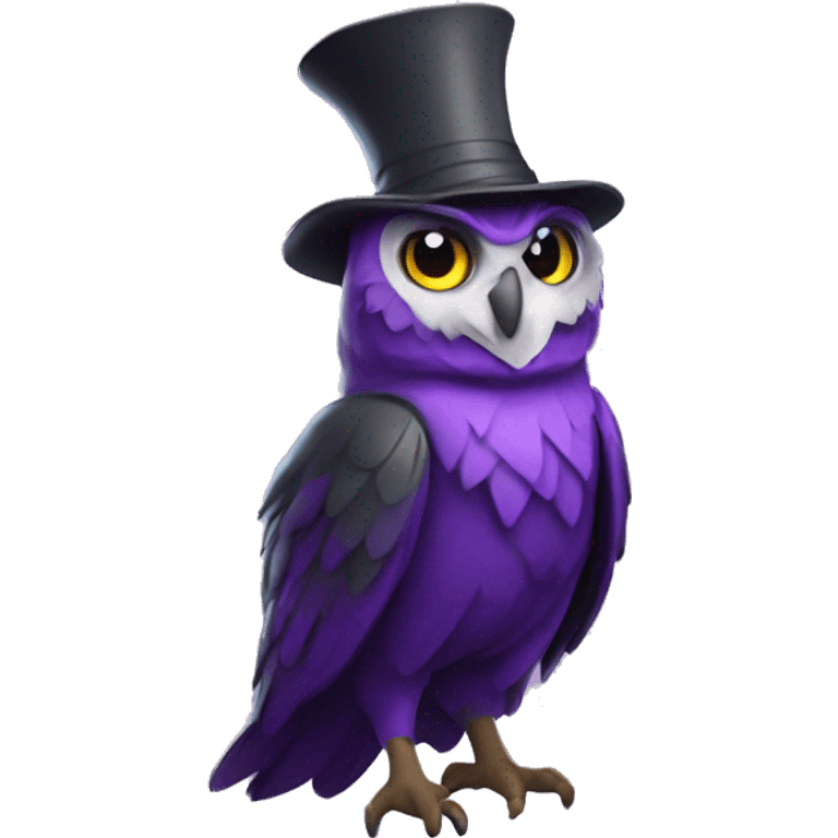 magician wizzard owl violet emoji