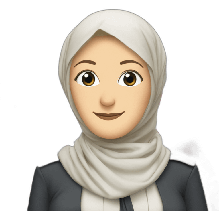 marine le pen with a hijab emoji