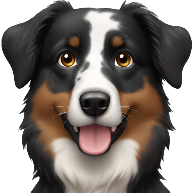 black australian shepherd dog with black muzzle emoji