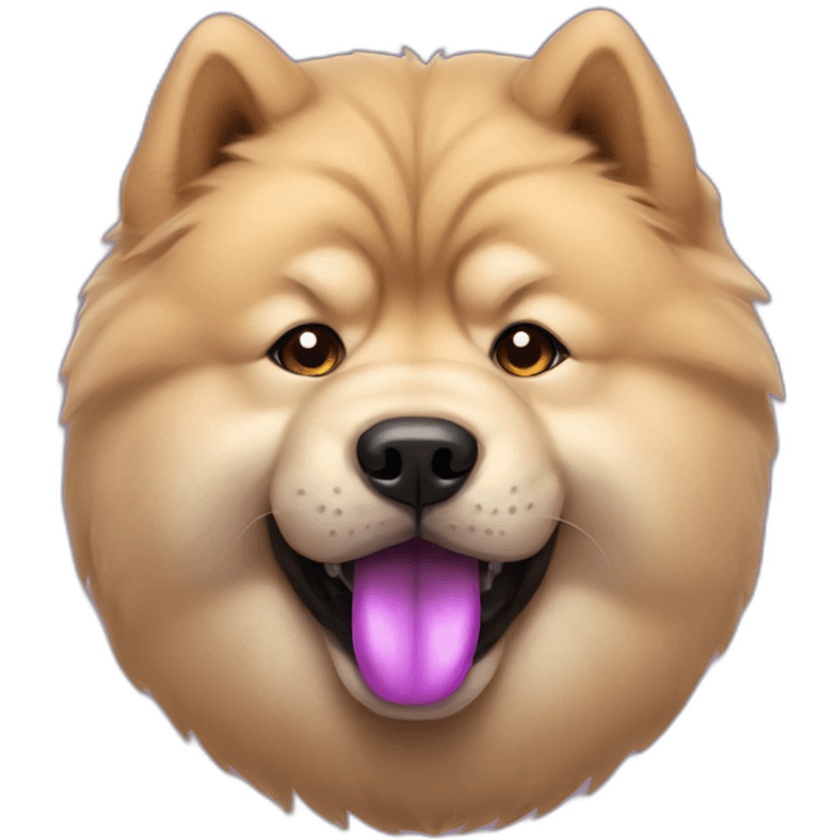 chow chow purple tongue emoji