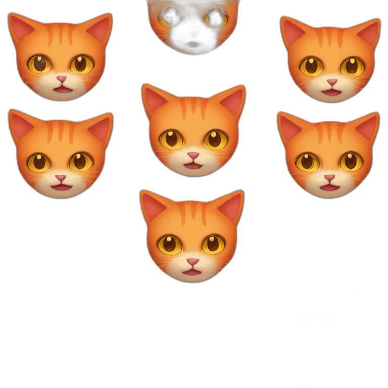 Devil orange cat emoji