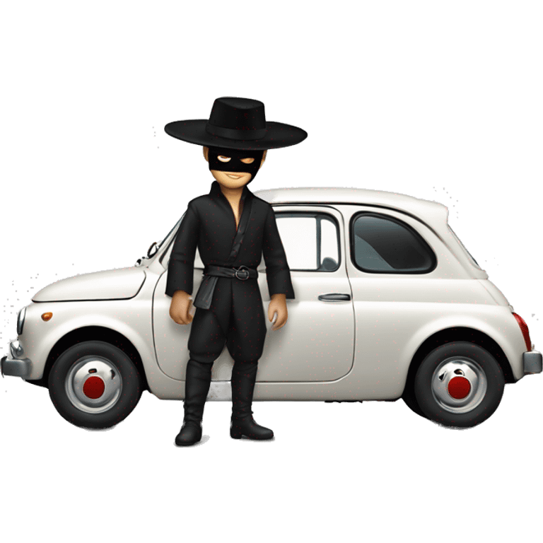 Zorro en Fiat 500 emoji