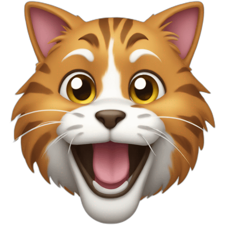 Goofy cat emoji