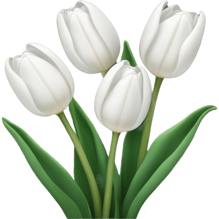 White tulips emoji