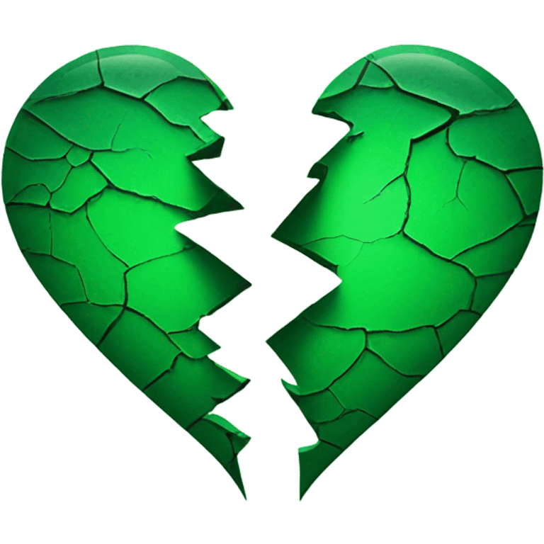 Broken green heart emoji