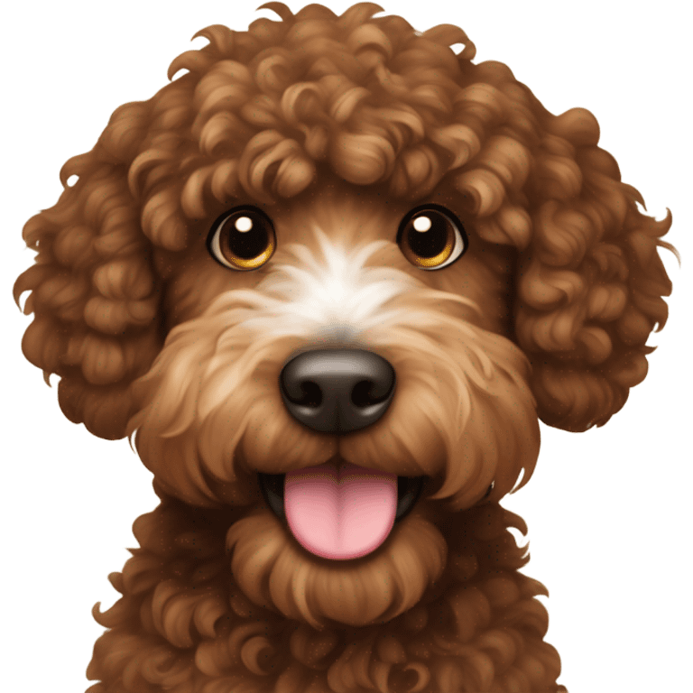 Brown bernadoodle emoji